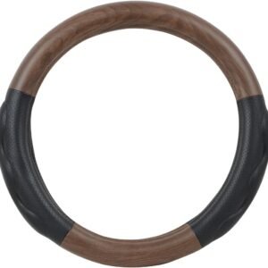 Matte natural dark wood Steerling Wheel Cover