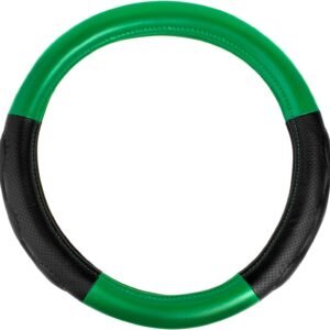18 inches Steering Wheel Cover Full Green with Black Comfort Pad