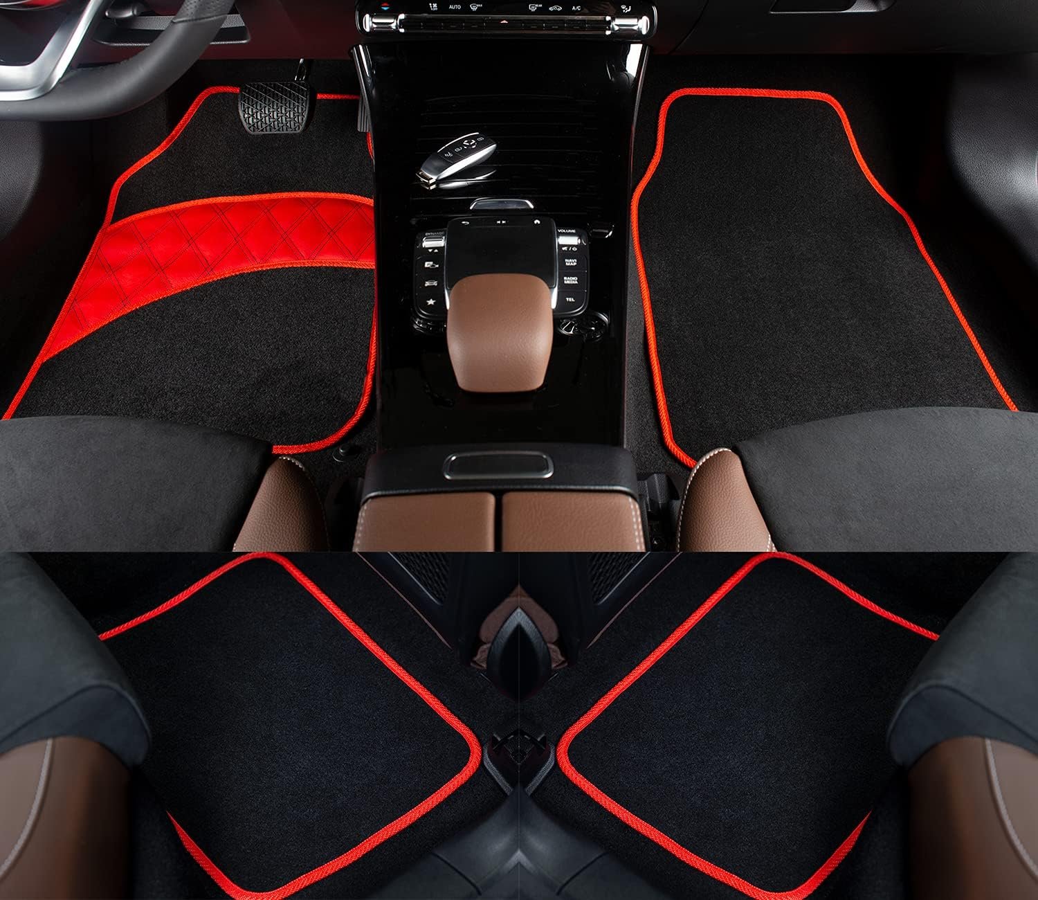 4 Pcs Car Floor Mats All Weather Universal Fit Car Mats Full Set for Car SUV Van & Truck - Image 2